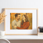 Digitalna personalizirana ilustracija para