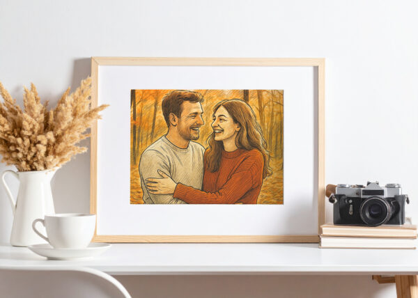 Digitalna personalizirana ilustracija para
